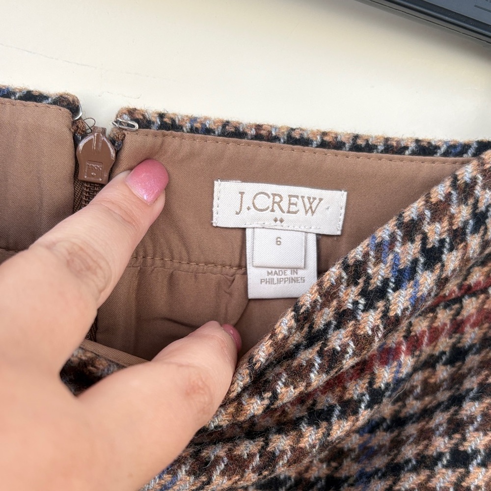 J. Crew Multicolor Houndstooth Pencil Skirt - Picture 3 of 6